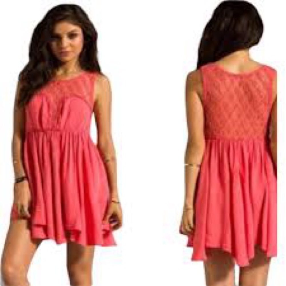 Free People Crochet Sleeveless Baby Doll Dress Summer Casual Whimsical Bohemian